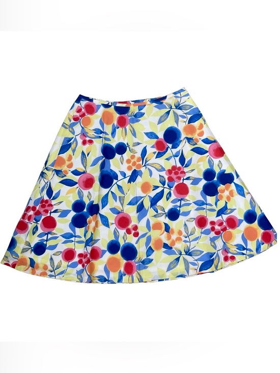 Talbots Dresses & Skirts - Talbots Cotton A Line Side Zip Skirt Size 8 Retro Fruit Core Grandmillenial